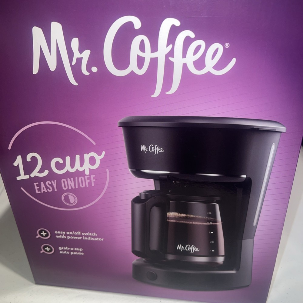 Mr. Coffee 12 Cup Switch Coffee Maker - Black Easy On/off