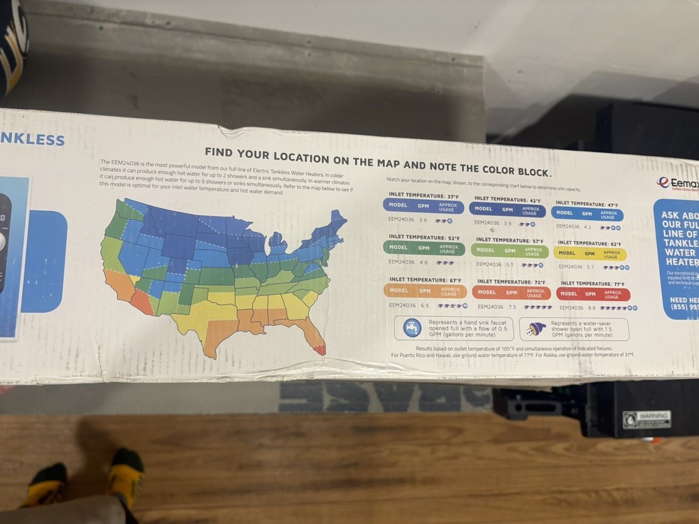 eemax tankless water heater