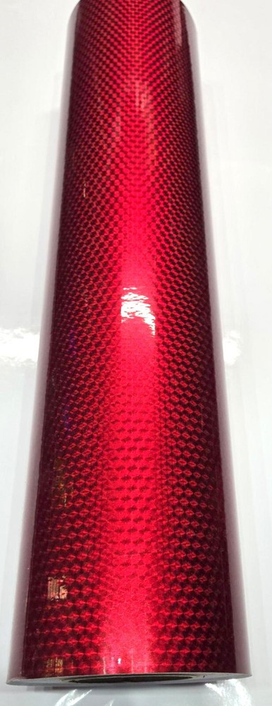 Cherry Red Small Engine Turn Sign Plotter Cutter 24" x 6'