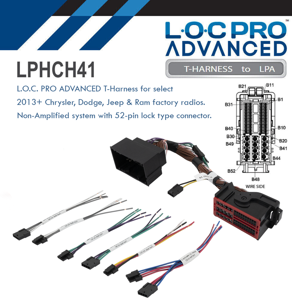 PAC Amplifier Integration Harness for 2013+2023 Chrysler Dodge Jeep Ram LPHCH41