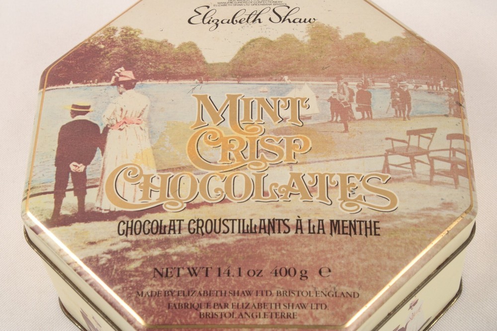 Elizabeth Shaw Mint Crisp Chocolates Tin Container - Made in Bristol UK Import