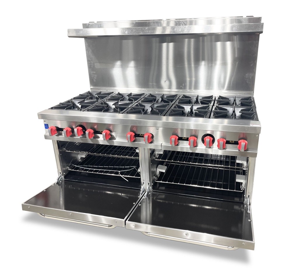 10 Burner Gas Range Heavy Duty High BTU Sauté Range