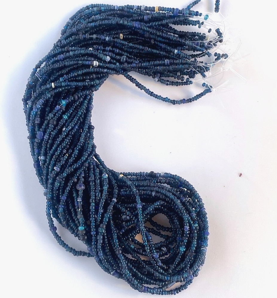 Authentic Ancient Indo Pacific / Nila Dark Blue Bead Strands