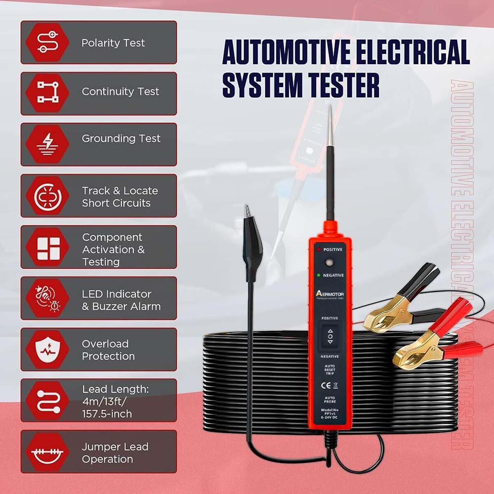Digital Automotive Car Power Probe Circuit Electrical Tester Test Device System