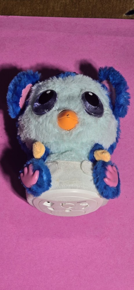 Hatchimals Interactive Hatchibabies Blue Owl Bird Tested Working Pink Ears Cute!