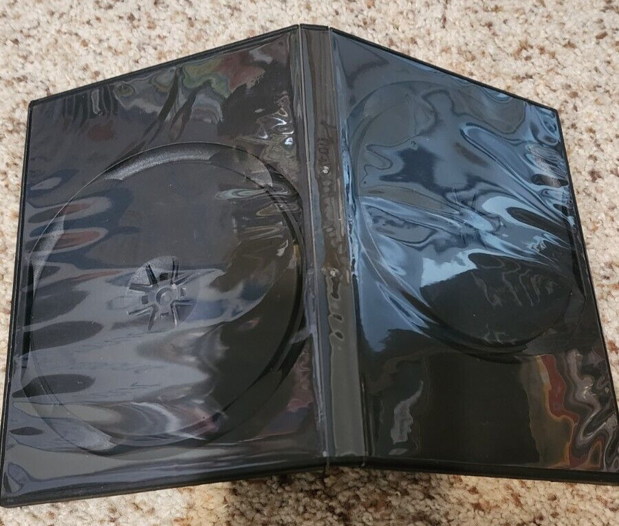 New Standard Black 2-Disc DVD Case 14mm Storage Shell --5 Pack