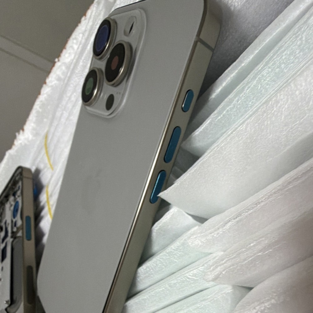 Apple iPhone 15 Pro Silver Housing Frame / Back Glass Replacement