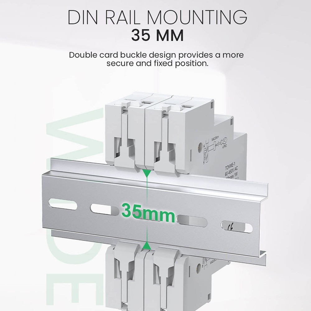 ♡ 60‑450V 3 Phase AC Voltmeter Din Rail Mount LCD Digital Display Voltage
