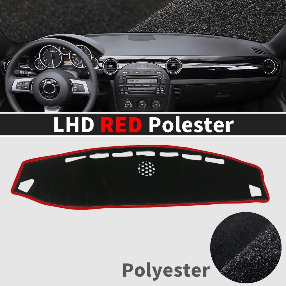 for Mazda MX-5 NC 2006-2014 MX5 Dashboard Pad Dash Mat Dashmat Polyester RED