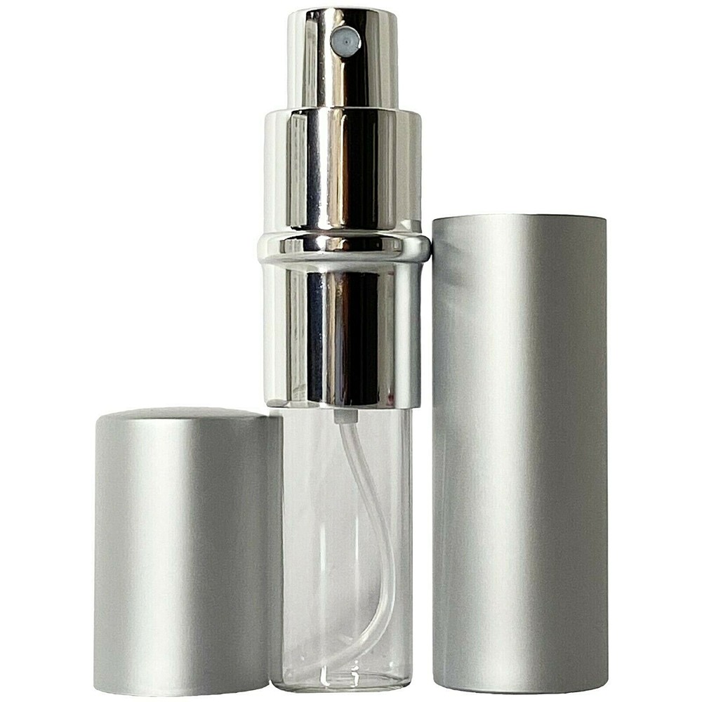 10ml 0.34oz empty perfume glass spray deluxe bottles silver casing