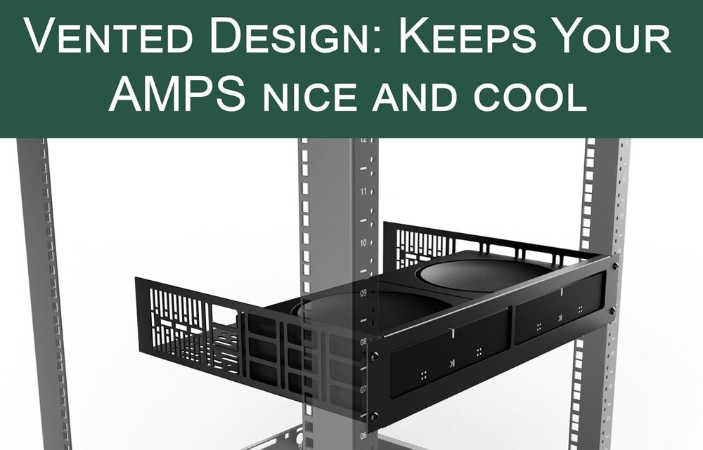ynVISION.DESIGN Rack Shelf Compatible with SONOS AMP | Rack Mountable 2 Pack
