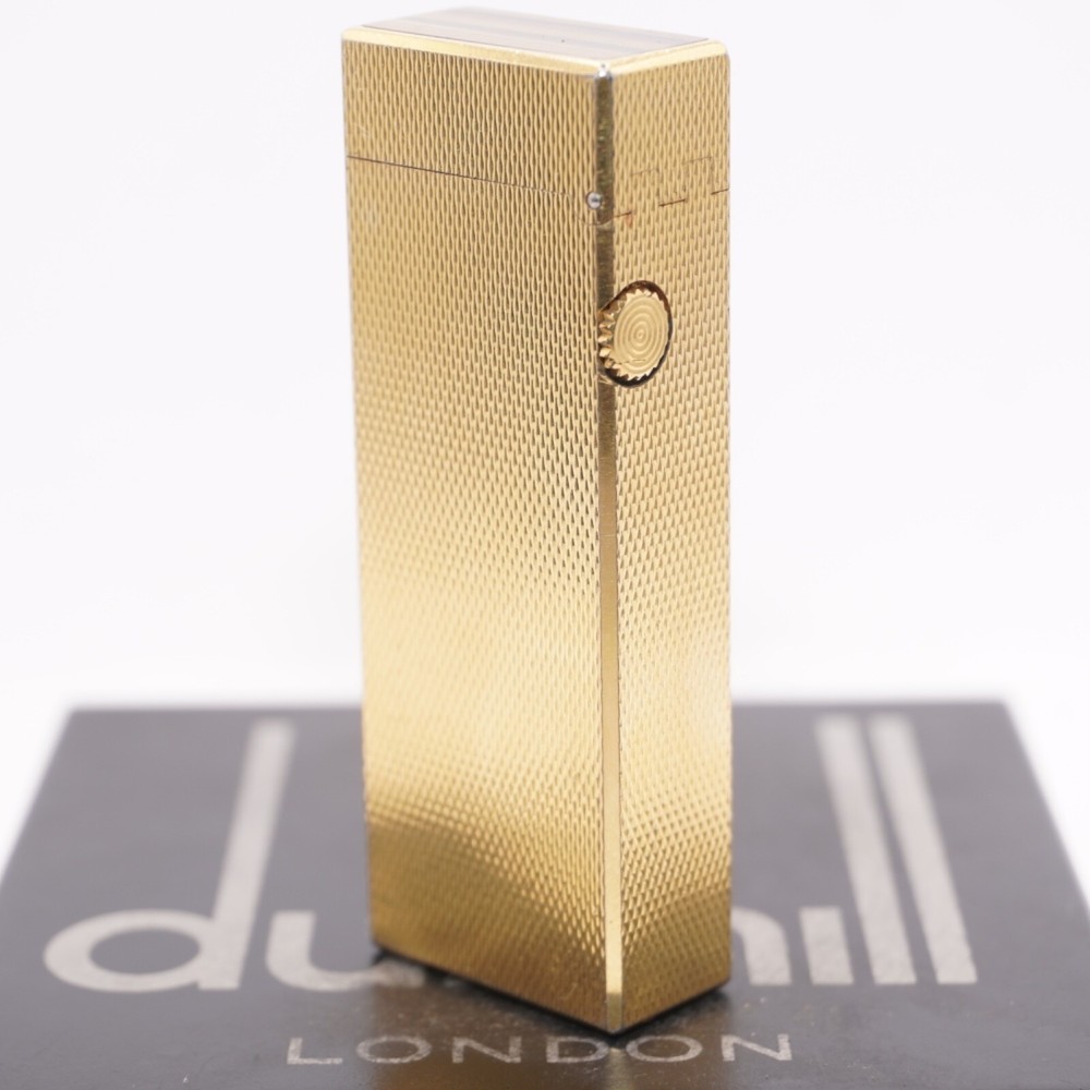 Dunhill Lighter Brown Shell gold Barry Pattern_Ultrasonically cleaned_Working