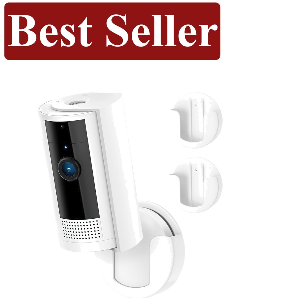 Securely Mount Your Ring Indoor Camera – No Tools, 2-Pack Adhesive Brackets