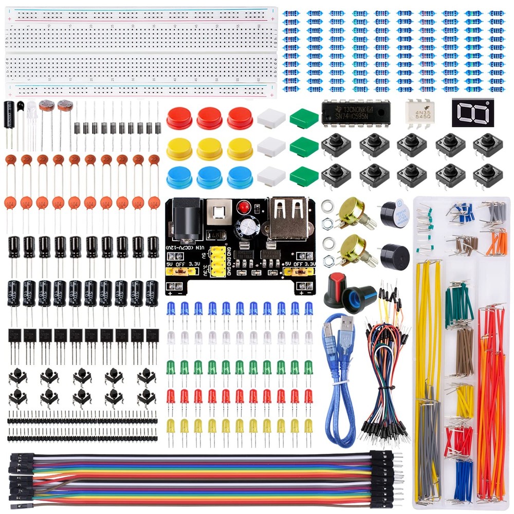 Electronics Component Fun Kit For Arduino With Power Supply Module Jumper Wirepr
