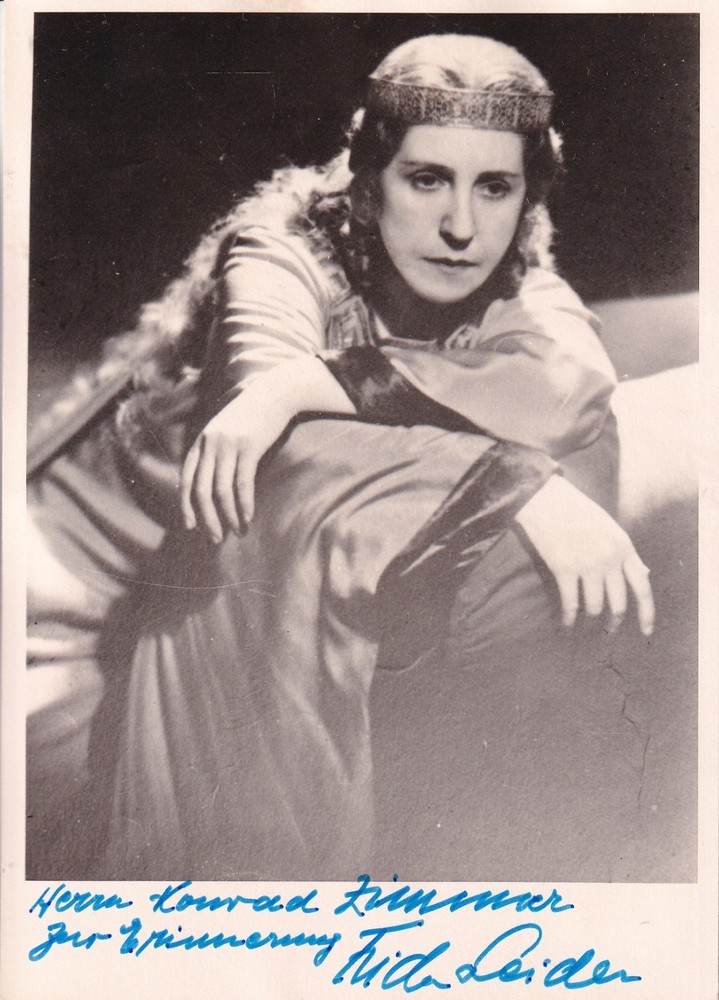 Frida Unfortunately signed as "Isolde" - e.g. "Oper Bayreuth" - original