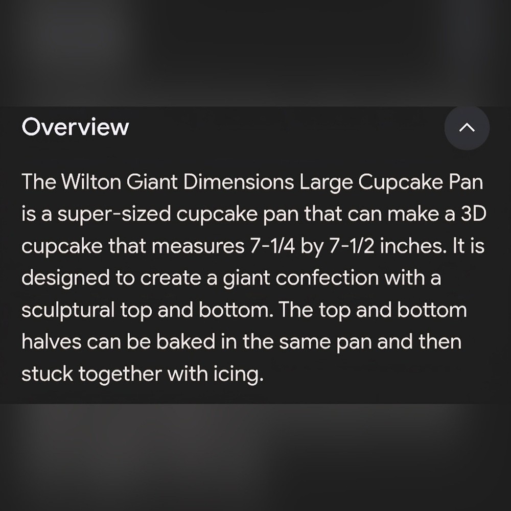 Wilton Giant Dimensions Large Cupcake Pan
