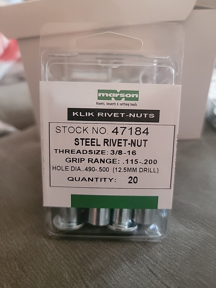 Marson Klik Rivet-Nuts Stock No. 47184