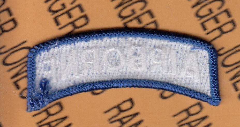 US Army AIRBORNE Blue & White ~2.5" tab patch m/e