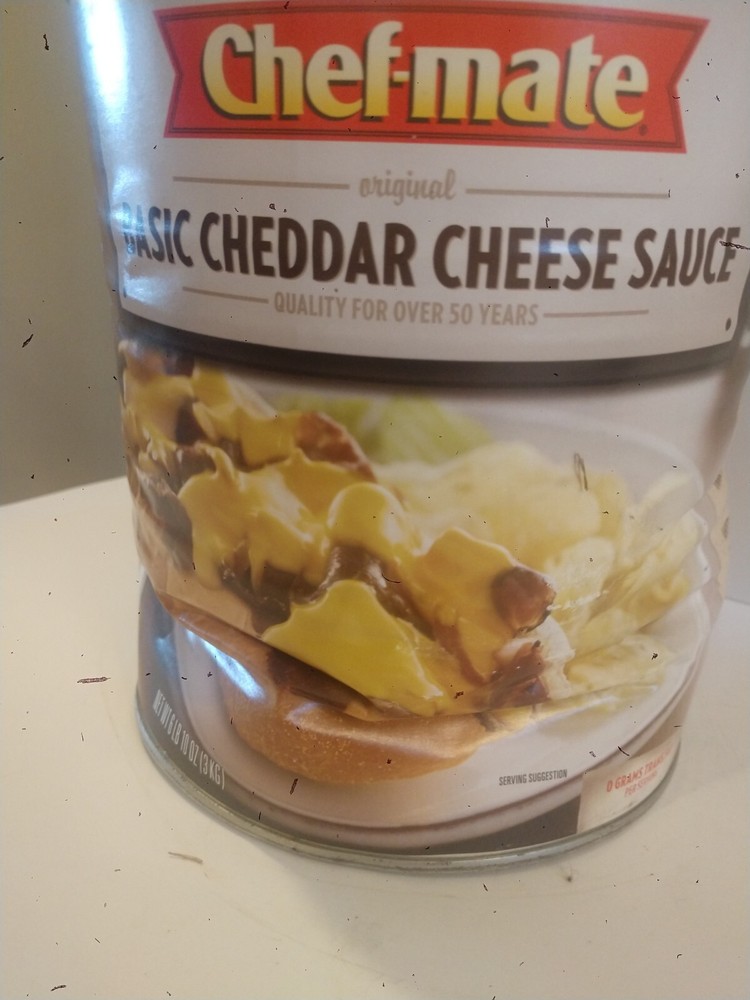 1Chef- Mate Original Basic Cheddar Cheese Sause 6 Lb, Container little damaged .