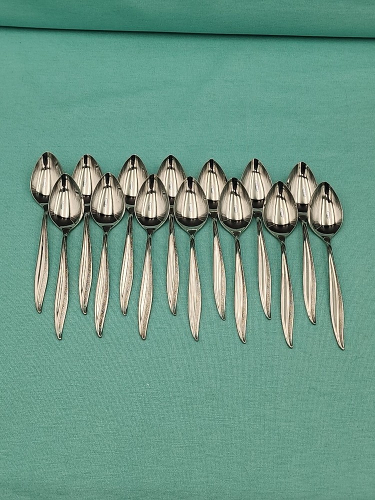 Oneidacraft Deluxe TEXTURA 14 pc Teaspoons Stainless Flatware 6"
