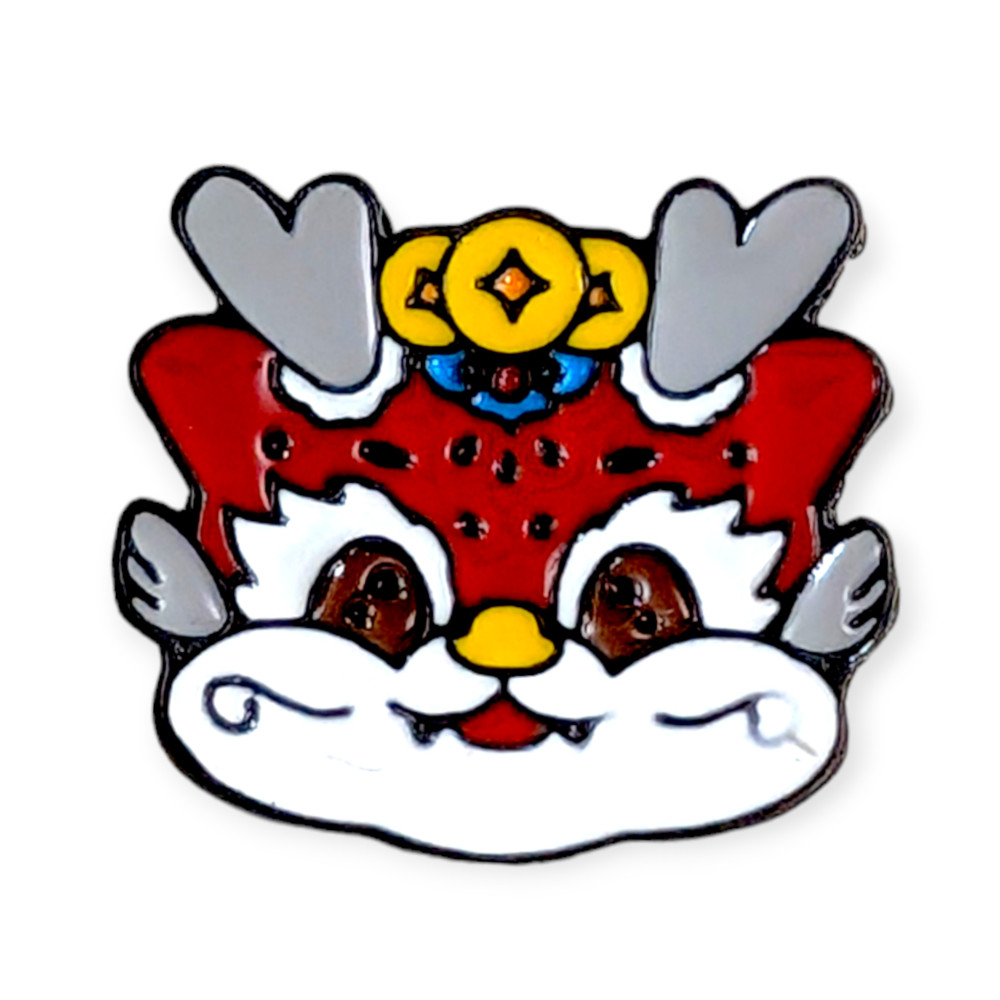 Cryptids Enamel Pin: Chibi Red Dragon