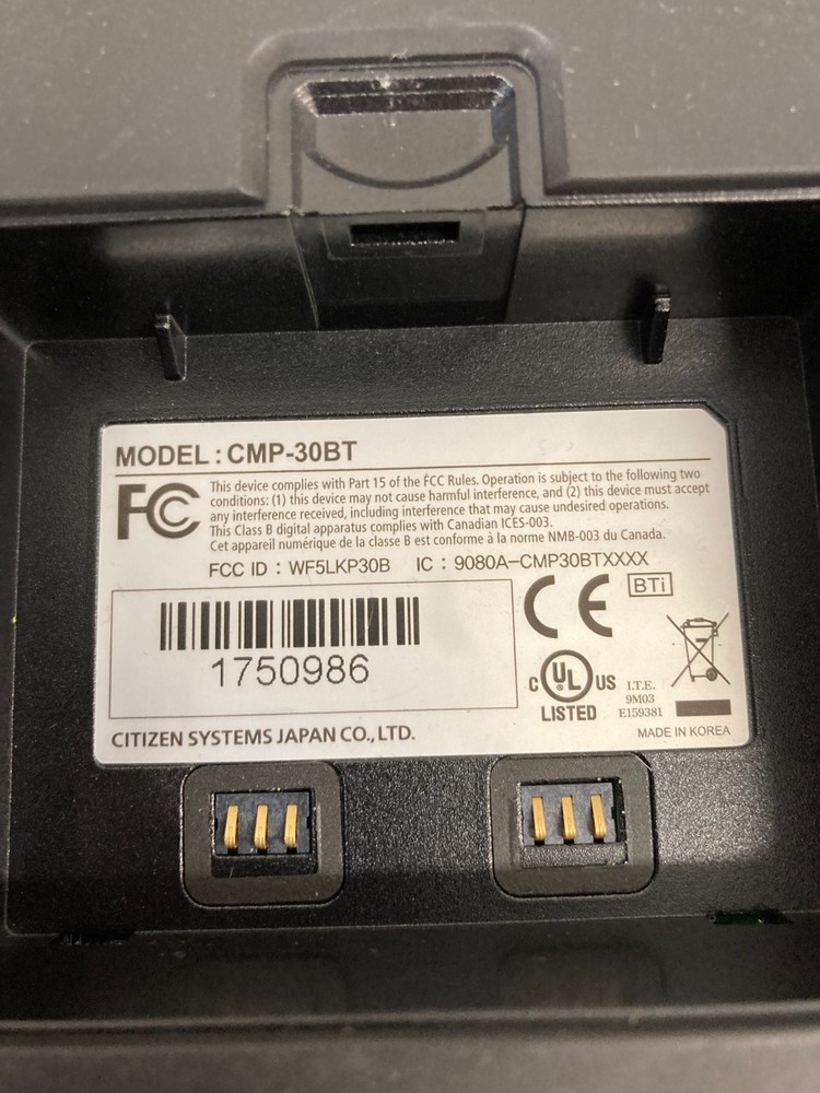 Citizen CMP-30BT 30BTIUM Bluetooth Mobile Receipt Barcode Printer