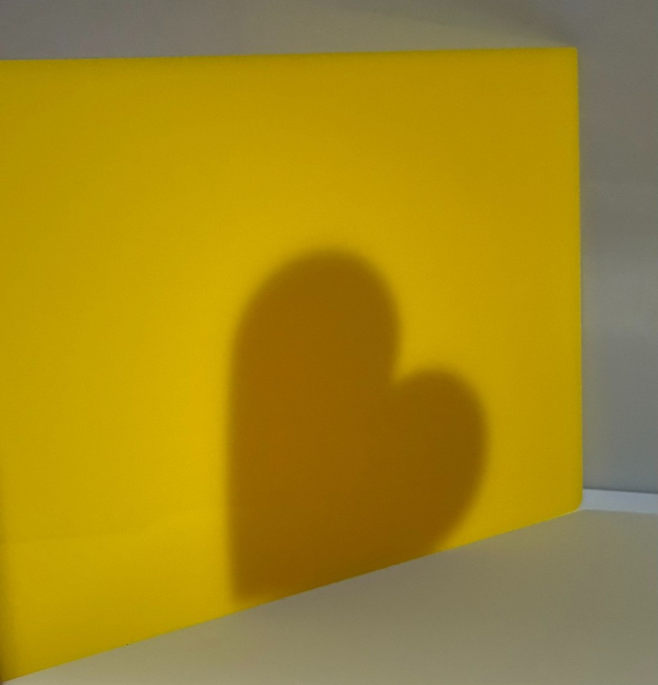 Acrylic Plexiglass Plastic Sheet-1/8" (3mm) thick-Yellow Translucent-24" x 24"