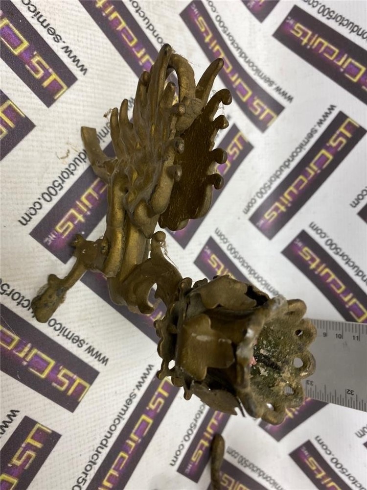 2 OLD Dragon Candlesticks from house from 1845- Maybe Brass