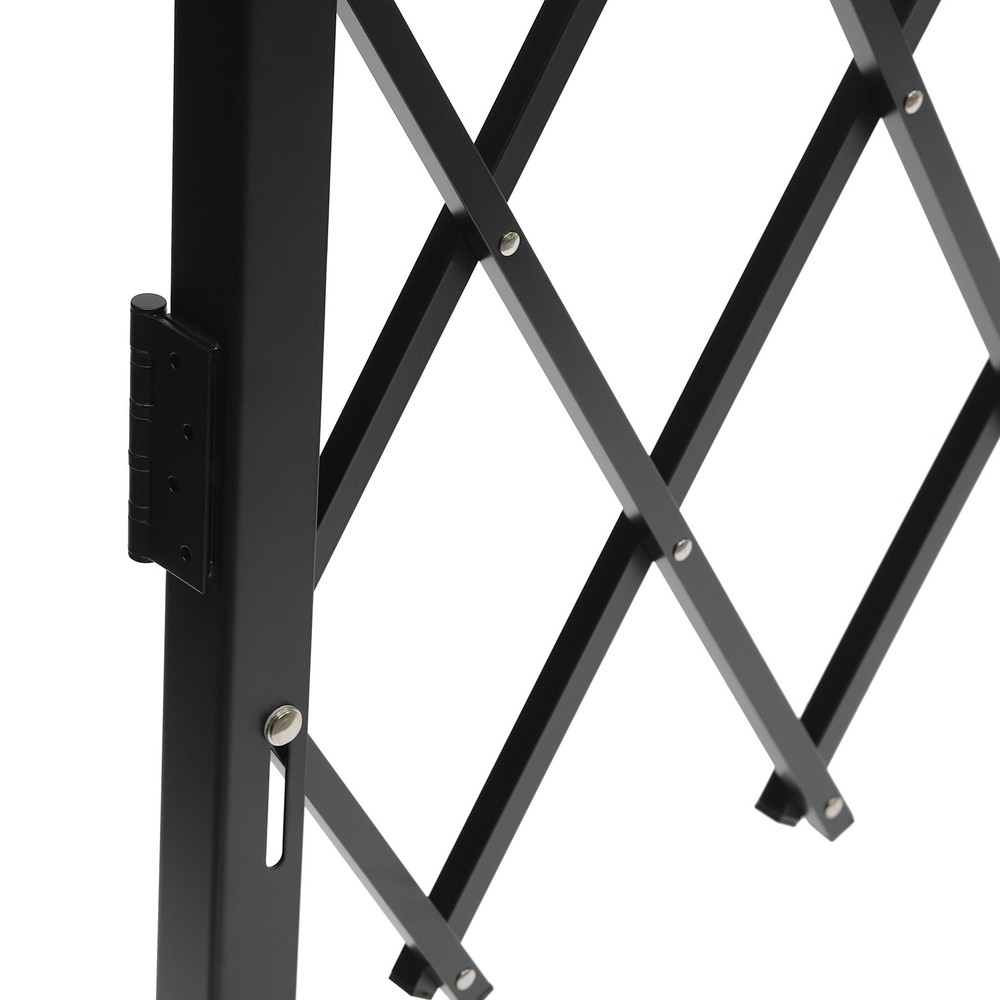 Expandable Folding Security Gate - Wall Mounted, 48" x 71" for Versatile Use