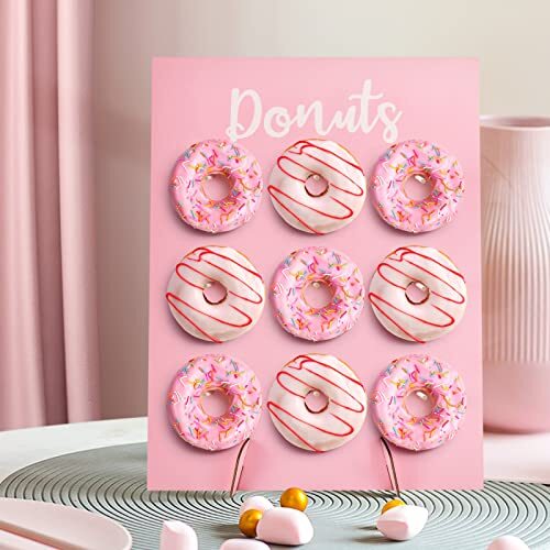 Wall Donut Display Board Reusable Doughnuts Stand for Wedding Birthday Decor
