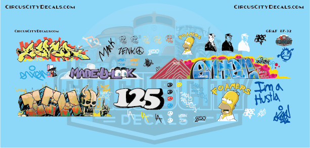 Railroad Graffiti HO Scale Decal Set