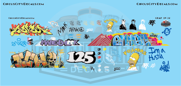 Railroad Graffiti HO Scale Decal Set
