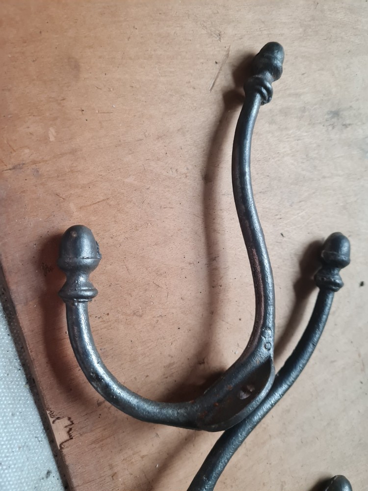 Two Vintage Cast Iron Coat /Bag/ Hat/ Hooks