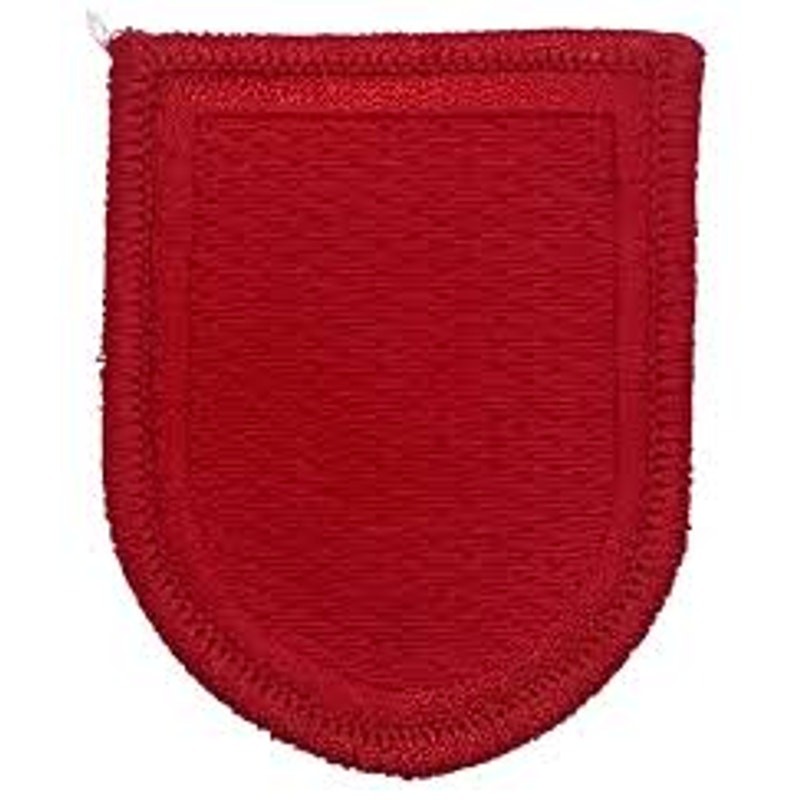 U.S. Army Beret Flash Patch, Red, 2‑1/4" × 1‑7/8", Embroidered