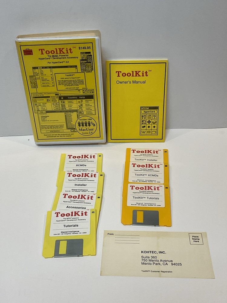 Vintage Macintosh Software Toolkit HyperCard Development Accessory KOHTEC INC