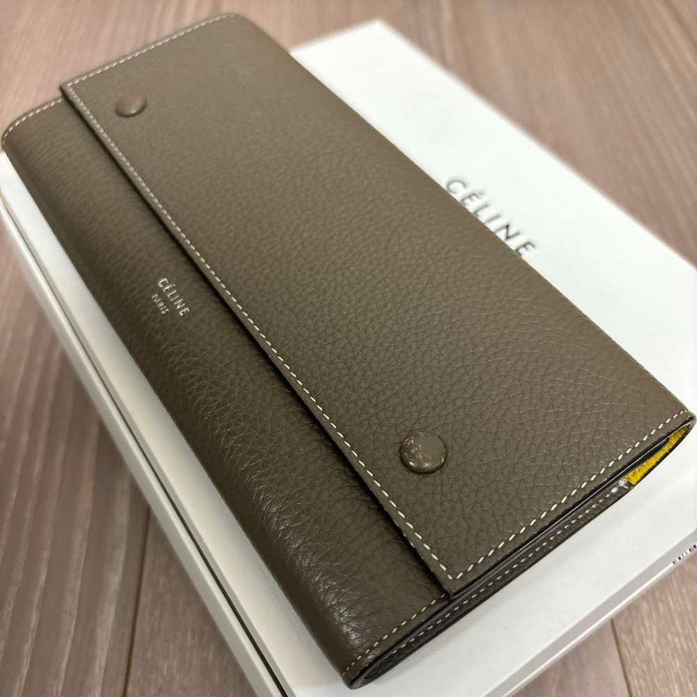 CELINE Large Flap Multi Function Long Wallet From Japan
