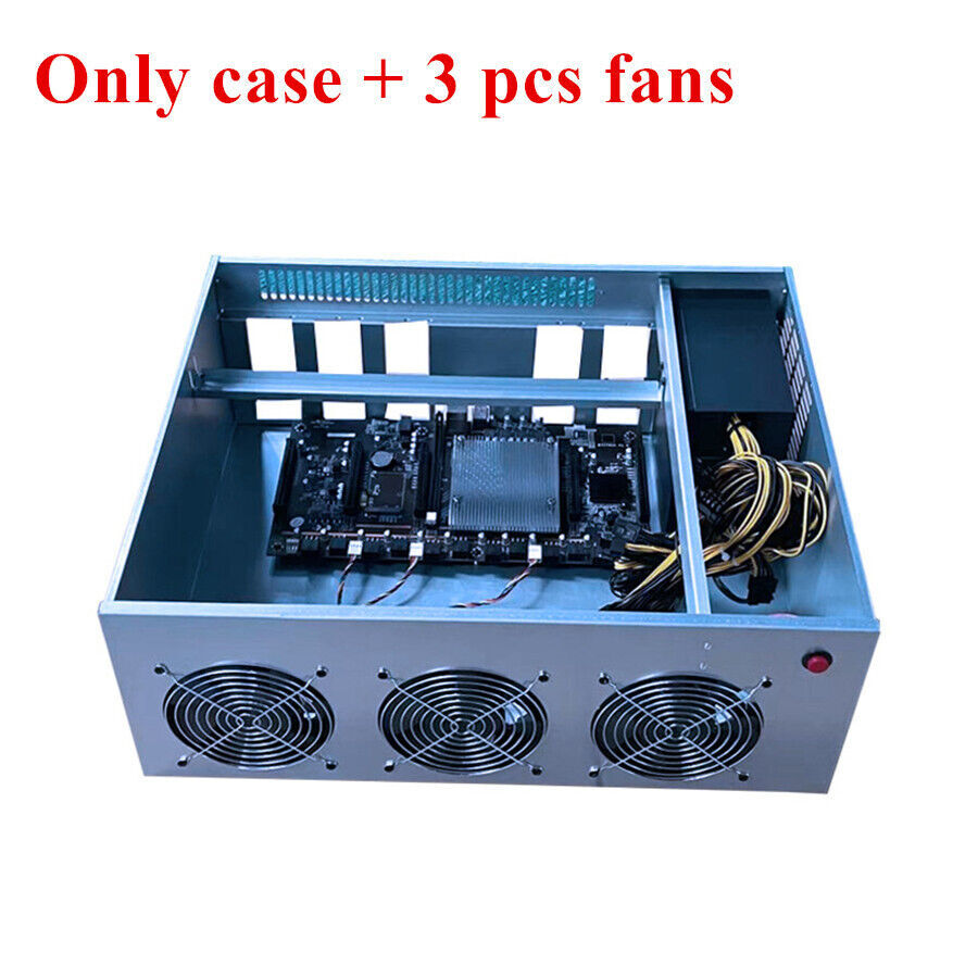Server Chassis Case with 3 Fans For 5 GPU Platform Graphics Card X79 Motherboard