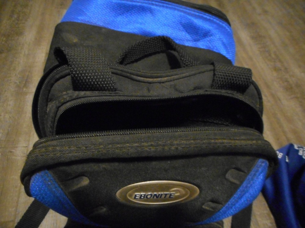 Ebonite Bowling Ball Bag Blue& Black Shoulder Strap (4) Compartments