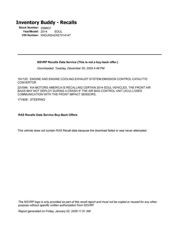 SOUL 2014 High Mounted Stop Light 270583