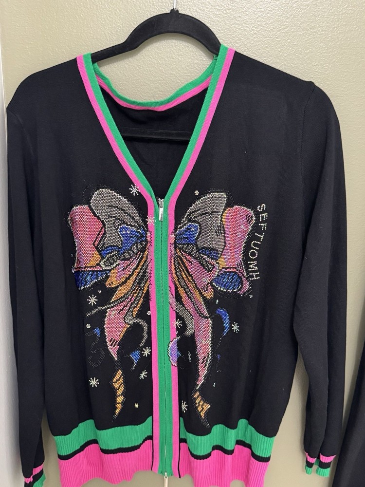 Butterfly Rhinestone Multicolor Set In A Size Medium
