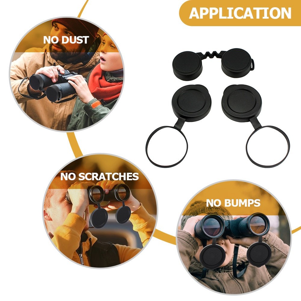 Binocular Lens Protective Rubber Caps Objective Covers for Optical Lens Guard