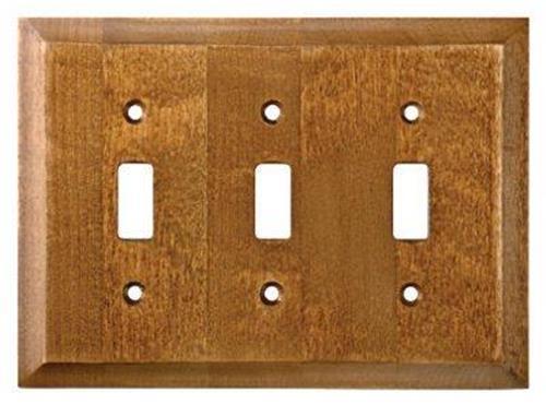 Triple Toggle Wall Plate Switch Plate Triple Wood