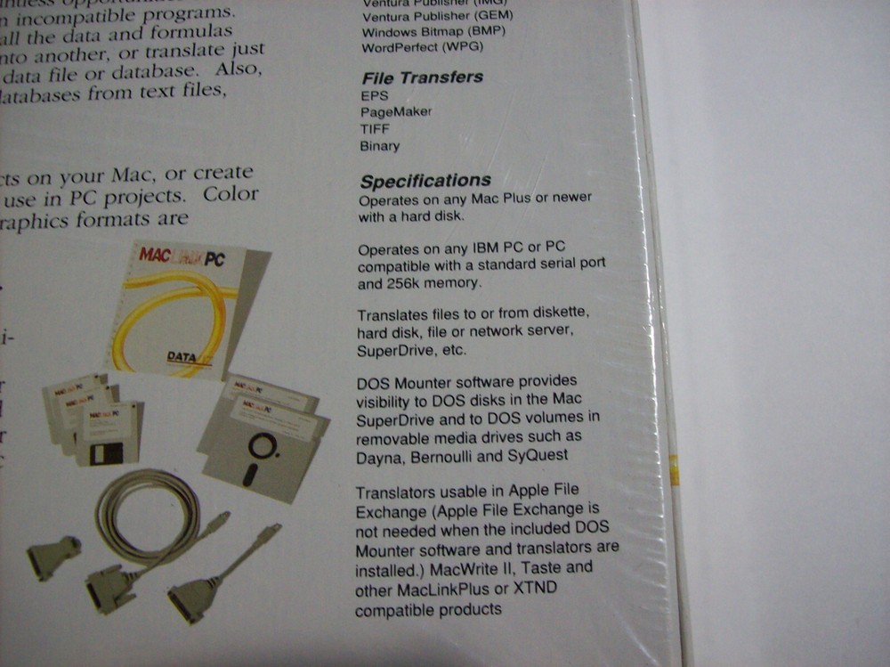 Mac Link Plus PC Version 6: Mac and PC File Exchange Software