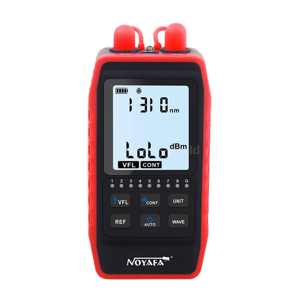 Fiber Optic Network Cable Tester Optical Power Meter Red Light Source Wavelength