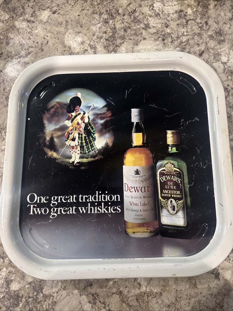 DEWARS VINTAGE TIN TRAY