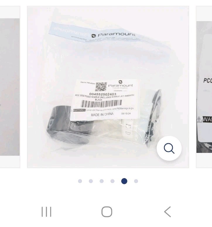 Genuine Paramount PCC2000 Fixed Nozzle - Black #004-552-502-403