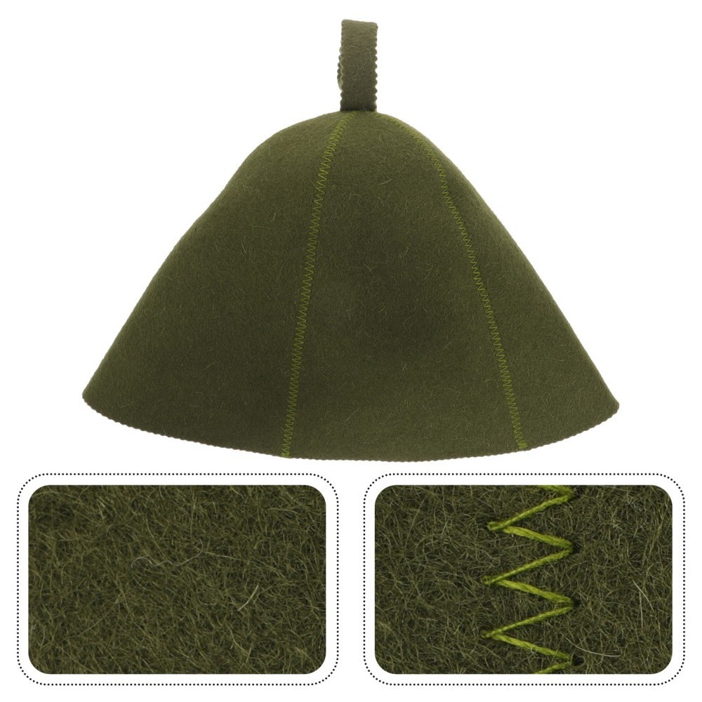 Lightweight Sauna Hat Wool Bath Cap for Comfortable Bathing Experience