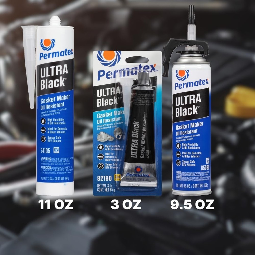 High Flex RTV Silicone Gasket Maker - Sensor Safe, 3 oz for Durable Applications