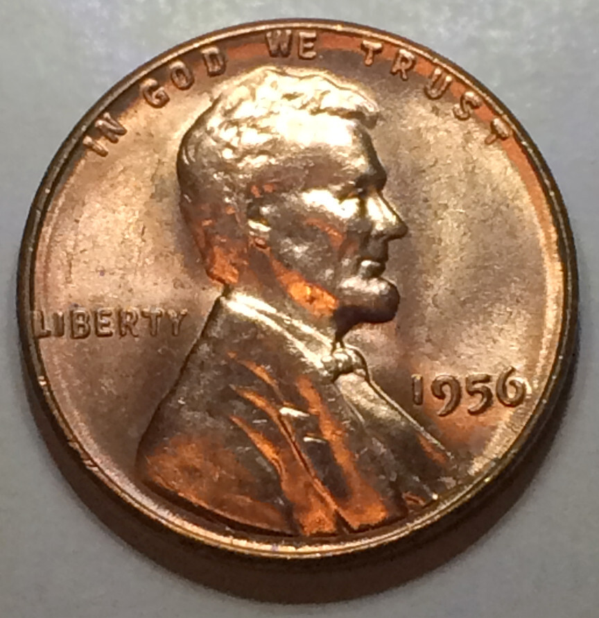 1956 Lincoln Cent BU Red- Spike Head