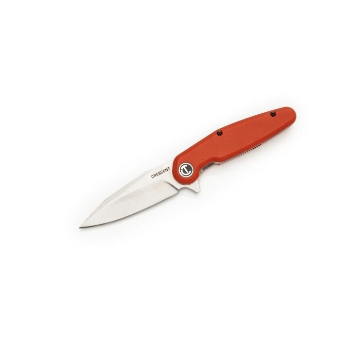 Crescent 3-1/2 Inch Harpoon Blade - Composite Handle - Orange - Folding Knife